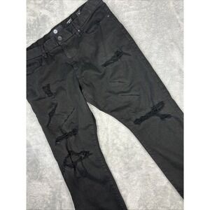 Jordan Craig Jeans the Martin Stacked 40x38 Black Distressed Denim Straight